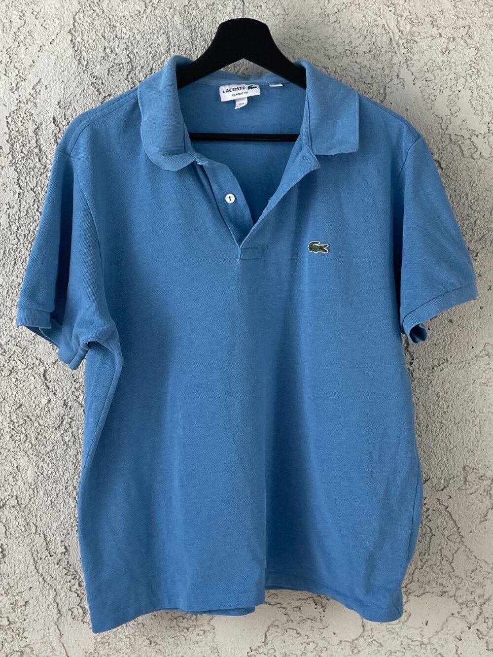 Lacoste Classic Fit Blue Cotton Pique Polo Shirt Men’s XL Made in Peru